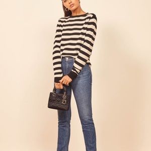 Reformation cashmere striped sweater size xs NWOT